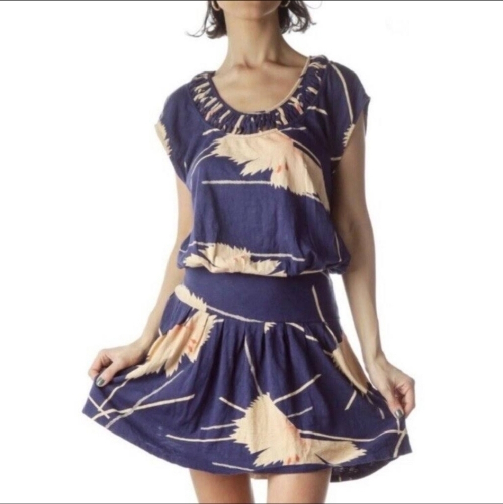 Anthropologie Leifnotes Scattered Stellata Drop Waist Retro 20s Style size Small
